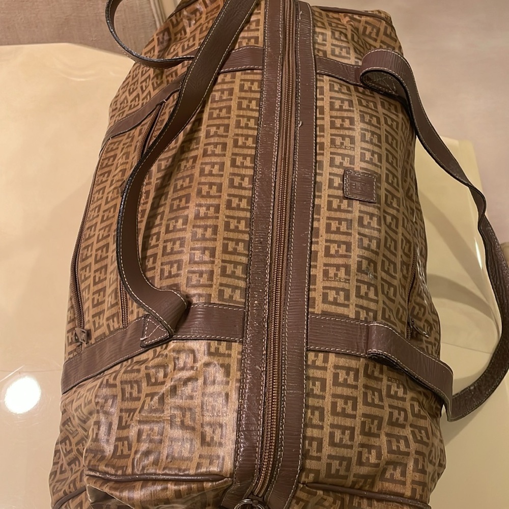 FENDI travel VINTAGE Zucca pattern weekender duffle bag O/S - Picture 4 of 15